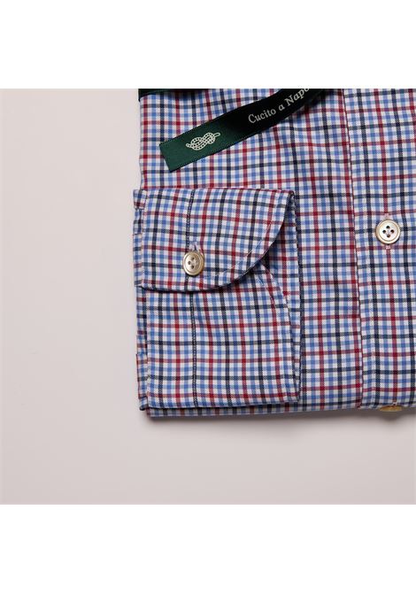 【新品タグ付き】LUCIANO/BORRELLI NAPOLI コットンポプリン無地セミワイドカラーシャツ／LUCIANO（PS44140